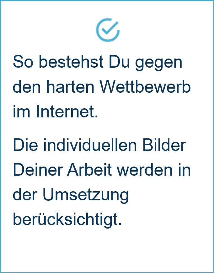 So bestehst Du gegen den harten wettbewerb im Internet.
